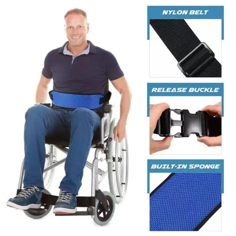 Reusable Wheelchair Seat Belt Quick Release Buckle Fixation Harness Safety Binding Band  Outdoo