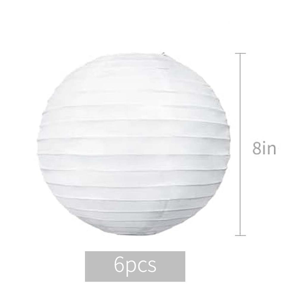 6-Inch White Paper Lanterns Decorative Round Paper Lanterns Lamp for Birthday, Wedding, Christmas, Home Decor, Party Decoration