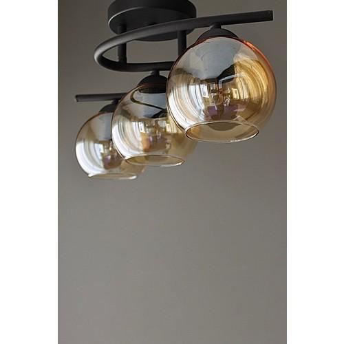 

Люстра Освещение Современная люстра из черного медового стекла Poyraz из 3 предметов