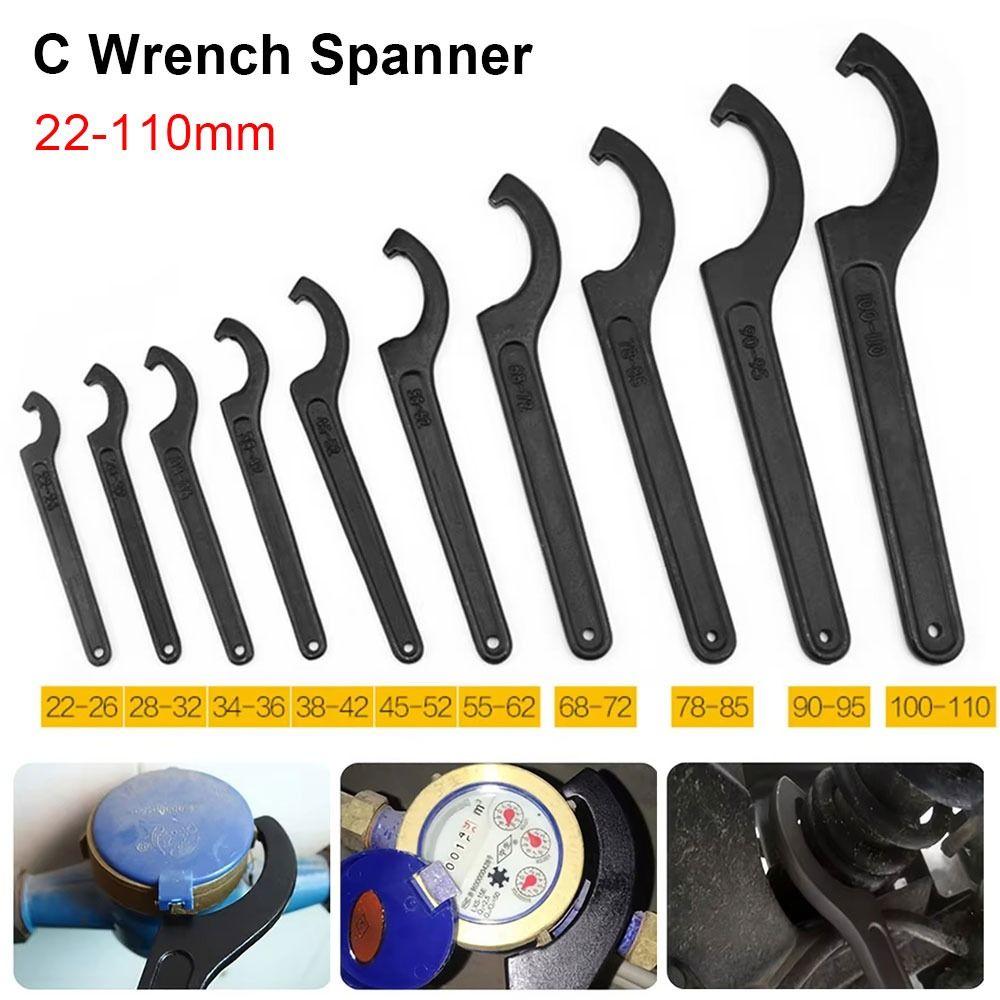 

1Pcs 22-110mm Spiral Spanner Tool Steel C Spanner Coil Wrench Motorcycle Bike Absorber Shock 22-26mm