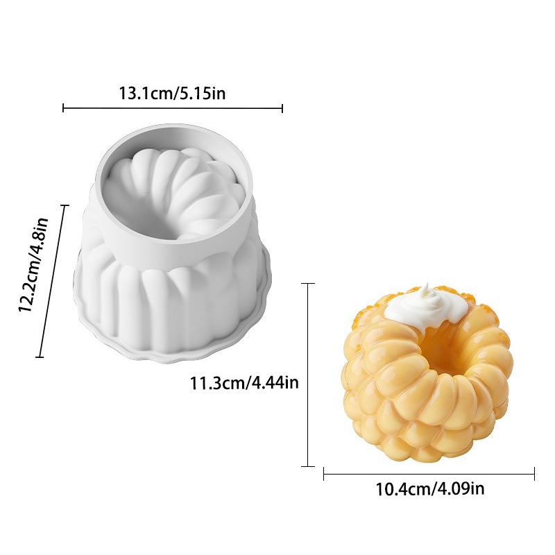 

1Pc Big Raspberry Mousse Cake Mold Silicone Mold for Chocolate Puddings Desserts Breads DIY Candles Multipurpose Silicone Mold