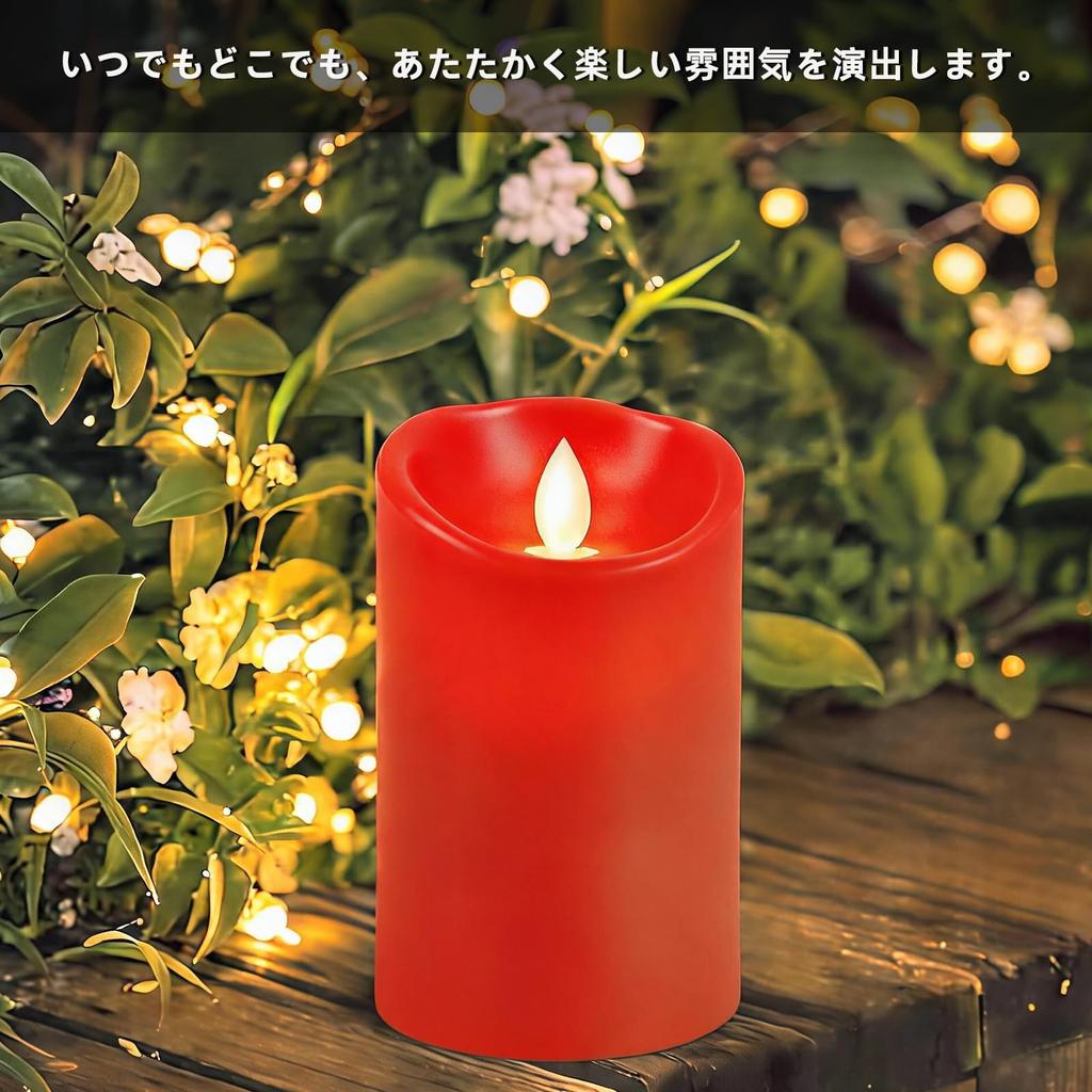 The PinnWaa LED Candle Lights [3-Piece Set] Are Warm-colored, Flickering LED Lights for Indoor and Outdoor Decoration, Featuring a Realistic Flame
