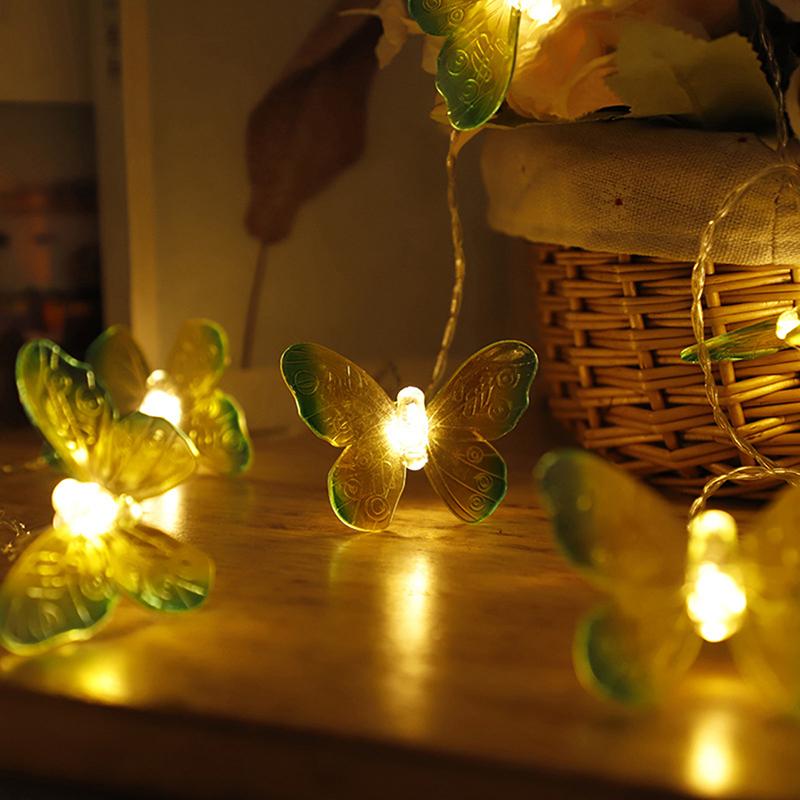 Butterfly Led Fairy String Lights Battery Wedding Christmas Decor Curtain Lights