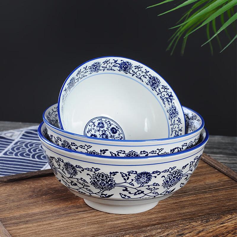 Ru Han Blue and White Ceramic Noodle Bowl