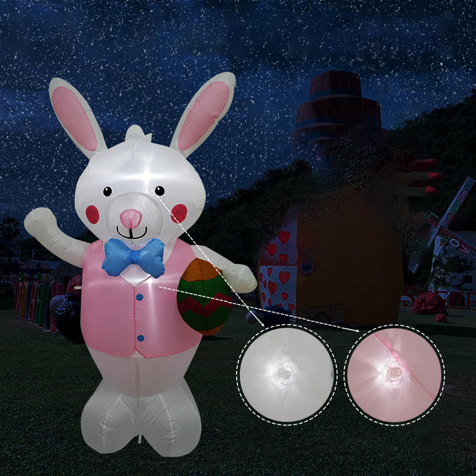 

Easter Bunny Inflatable Outdoor Decoration Ornament Cute Lighted Yard for Lawn