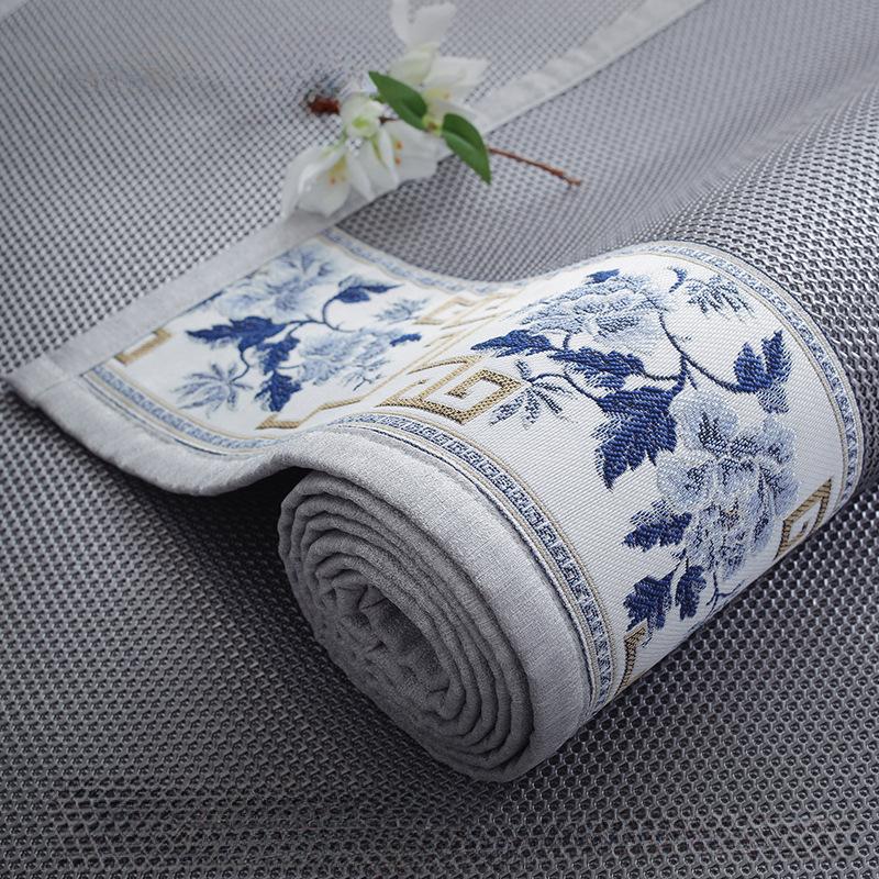 Ice Silk Sofa Cushion Summer Mat Non-Slip Cushion New Chinese Style Cover Cool Pad Summer Summer Mat