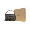 Coach Beat 18 Studded Chain Leather Small Square Bag Women handbags Black 4600-B4BK