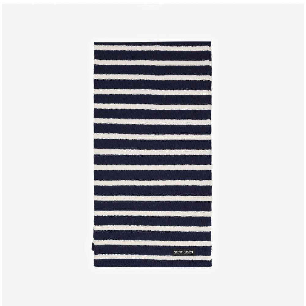 Saint James Adam Stripe Muffler 9689 Marine Ecru