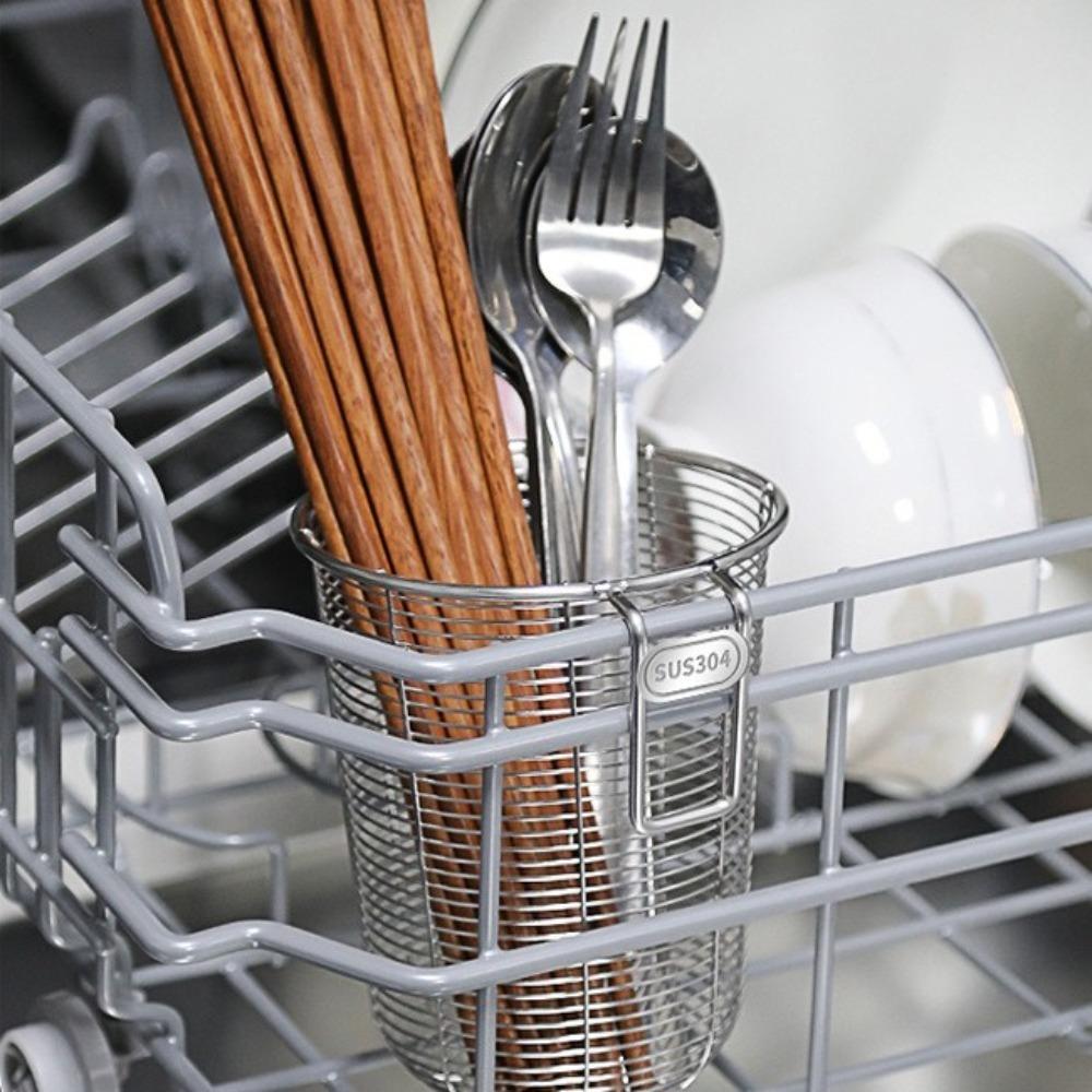 Drainable Kitchen Cutlery Holder Tableware Organizer Spoon Fork Cage Rack  Kitchen Utensils