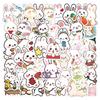 60 Cute Rabbit Cartoon Stickers: Waterproof Decorations for Planners, Water Bottles, and Computers