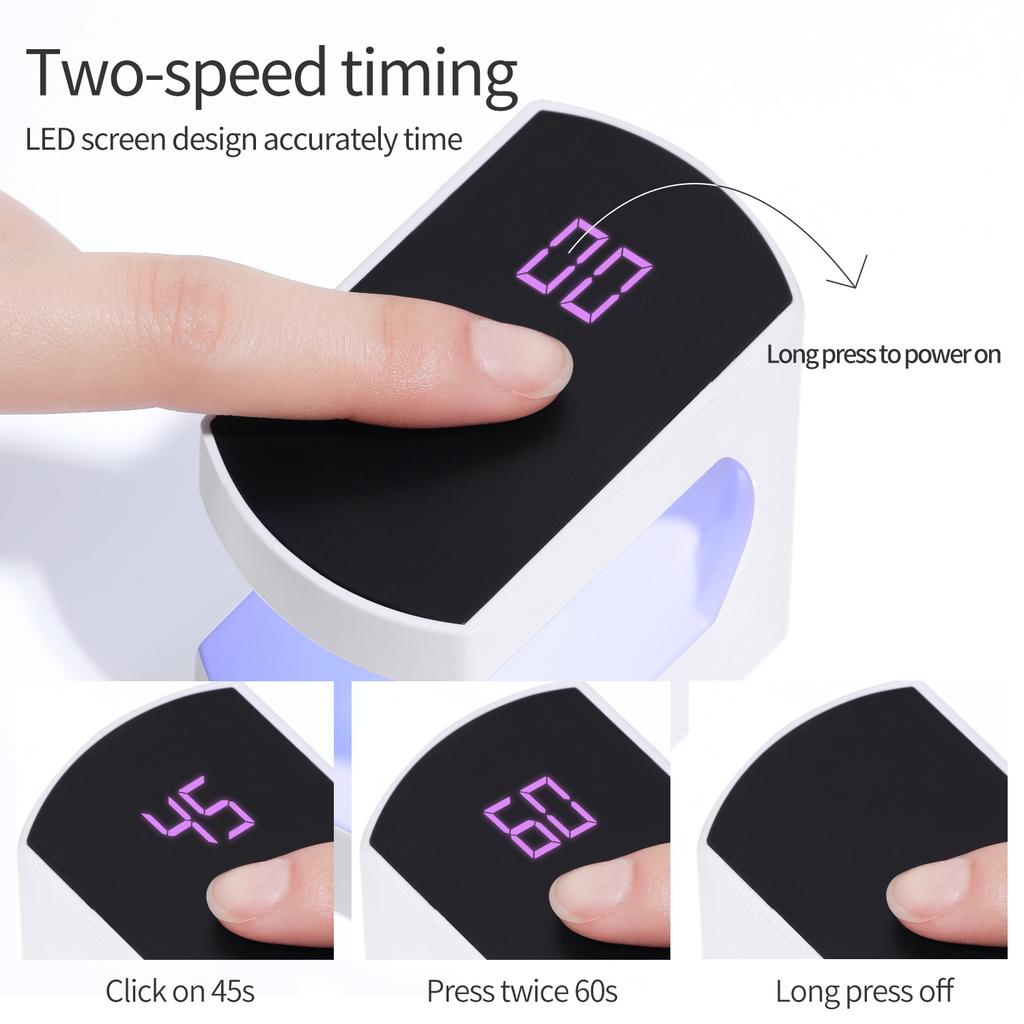 LULAA Touchscree Charm Intelligent Nail Dryer Gel Polish Drying Lamp Uv Led Lamp Nail Phototherapy Machine Tool Salon Equipment