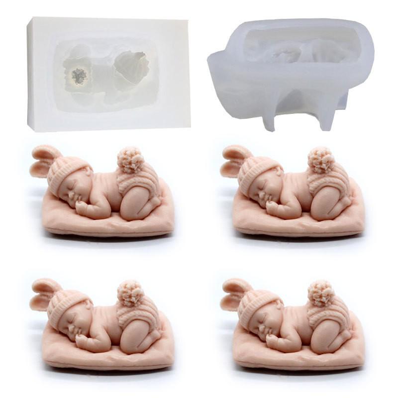 Silicone Angel Baby Mold for Scented Candles, Plaster, Resin, Soap, Baking, and Chocolate