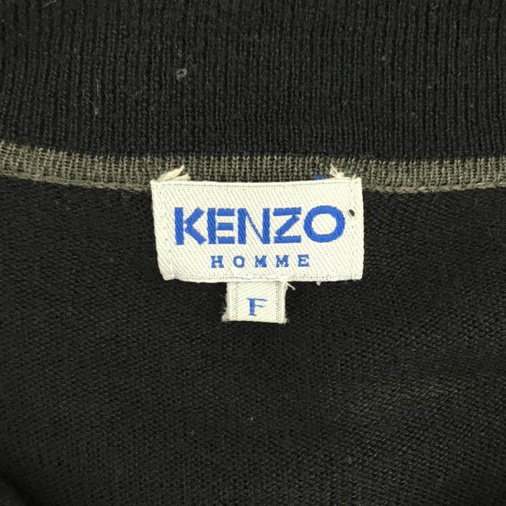 KENZO HOMME 90s Old Long Sleeve Half Zip Sweater F Black Knit Men's Used