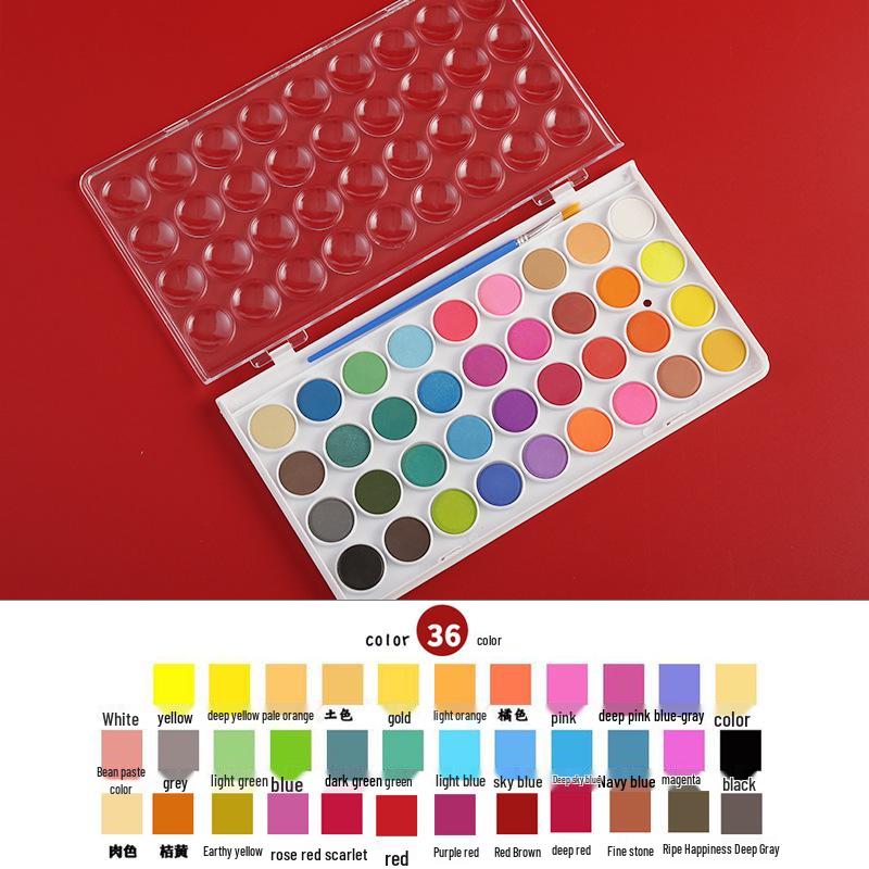 Boyixuan Eco-Friendly 24-Color Watercolor Paint Set In Portable Tin Box for Beginners