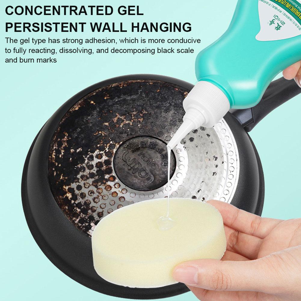 Limpador de utensílios de cozinha 150ml Remove calcário preto de aço inoxidável Agente de escurecimento de panela preta Polimento de fundo de panela preta Cozinha doméstica