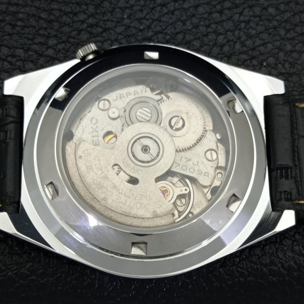 SEIKO 5 AUTOMATIC REFURBISHED JAPAN MENS VINTAGE BLACK DIAL WATCH a500178-2 R151a-a500178