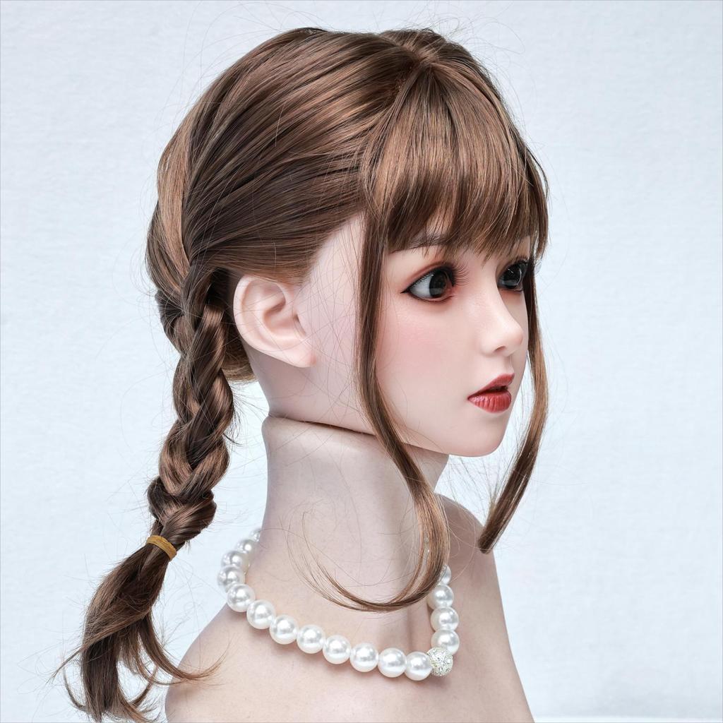 100% Silicone Head Standard Wig Suitable for 130-180CM Sex Doll Body 2 Connection Methods GJ-TF015