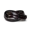 [KIETH] Men's Belt, Mesh Leather, Genuine Leather, Dark Brown, Adjustable Size, KE21194-39