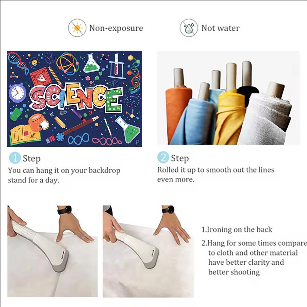 Cartoon Chemical Crazy Science Fun Background Birthday Party Decorations Scientist Physics Experiment Baby Shower Supplies Gifts2673
