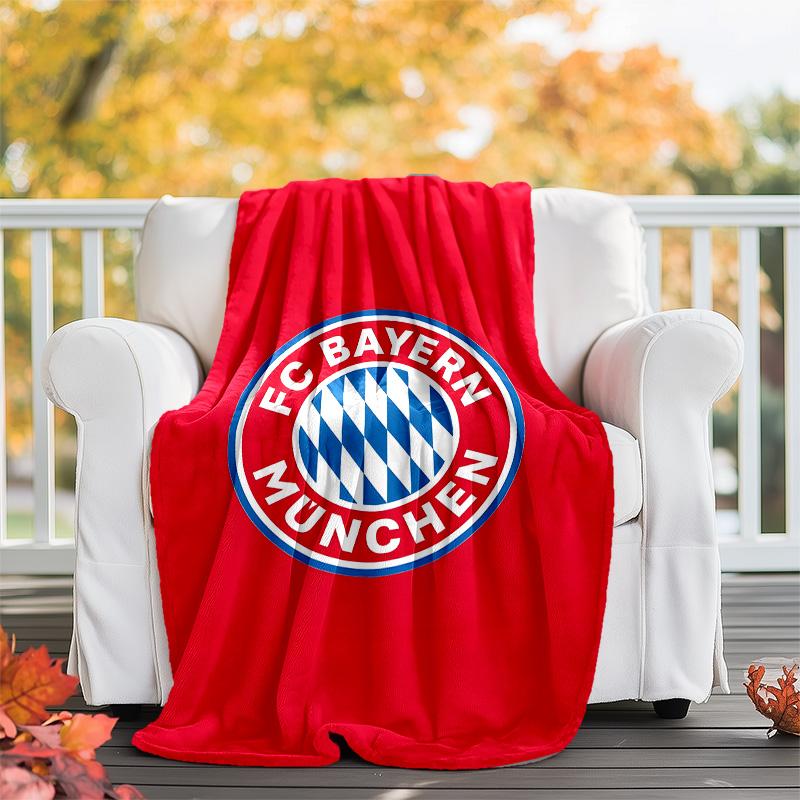 1pc B-Bayern Munich Theme Blanket - Digital Print, Polyester, Cozy for All Seasons, Perfect for Outdoor, and Travel