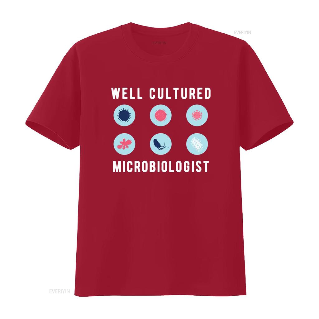 Microbiologist T Shirt Future Microbiology Teacher Well Cultured Science Lover  vintage Washed designer clothes Breathable