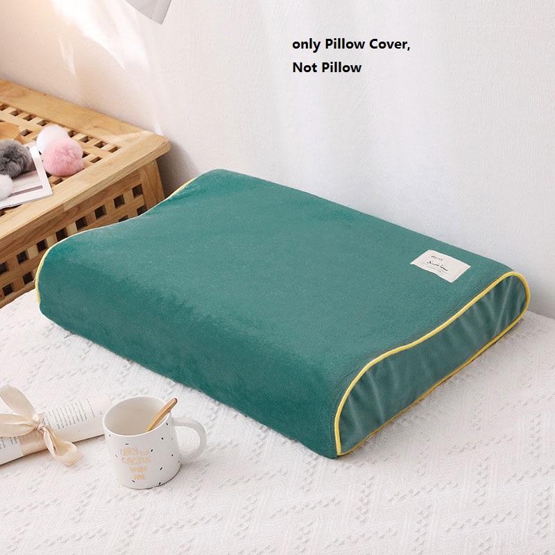 Contour Memory Foam Pillow Case Soft Velvet Pillowcase Neck Latex Pillow Cover Cushion Protector Home Decor 30x50cm 40x60cm