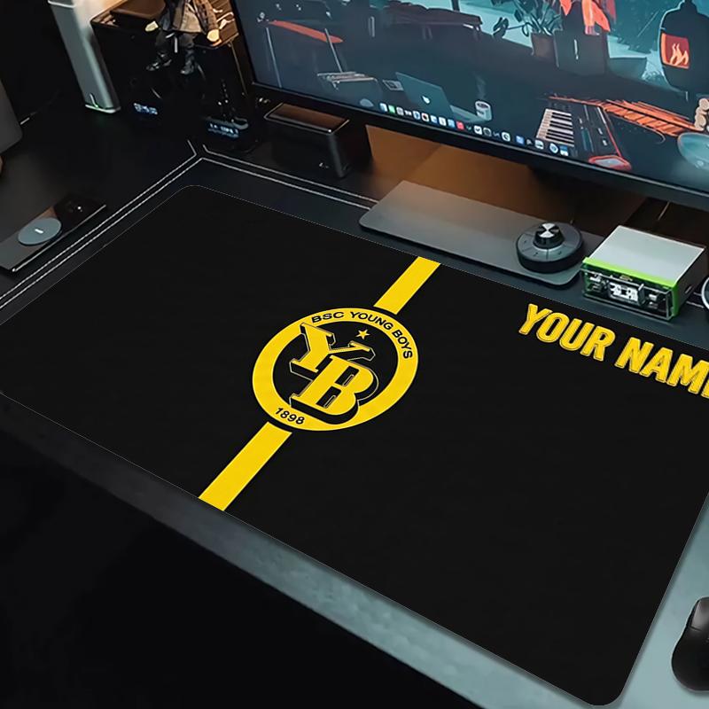 Custom Name Bsc Young Boys Mouse Pad Large Gaming Table Cushion Nonslip Laptop Tablet Big Mousepad Xxl Mat Mini Pc Playmat With Lock Edge