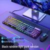 Retro Punk Mechanical Feel Gaming Keyboard & Headset Combo for Desktop/Laptop Gaming
