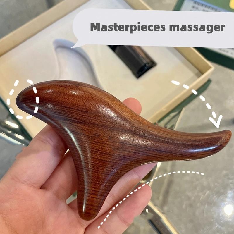 Wooden Reflexology Tools Triangle Gua Sha Board Body Massager Foot Scraping Board Massage Stick Head Neck Hand Waist Calf Leg