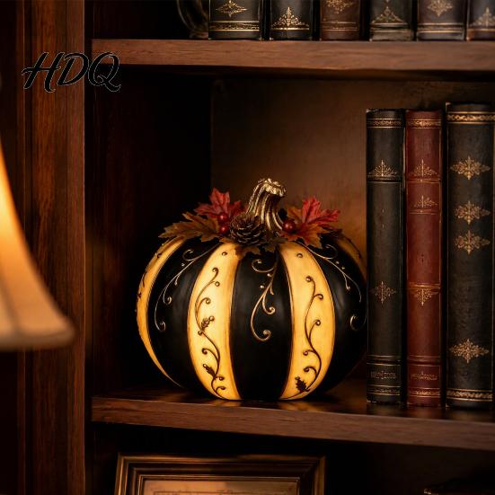 Eingangstisch Saisonale Dekoration Herbstkürbis Herbsternte Harzfigur Vintage Elegant Thanksgiving Dekoration Mittelstück für Halloween