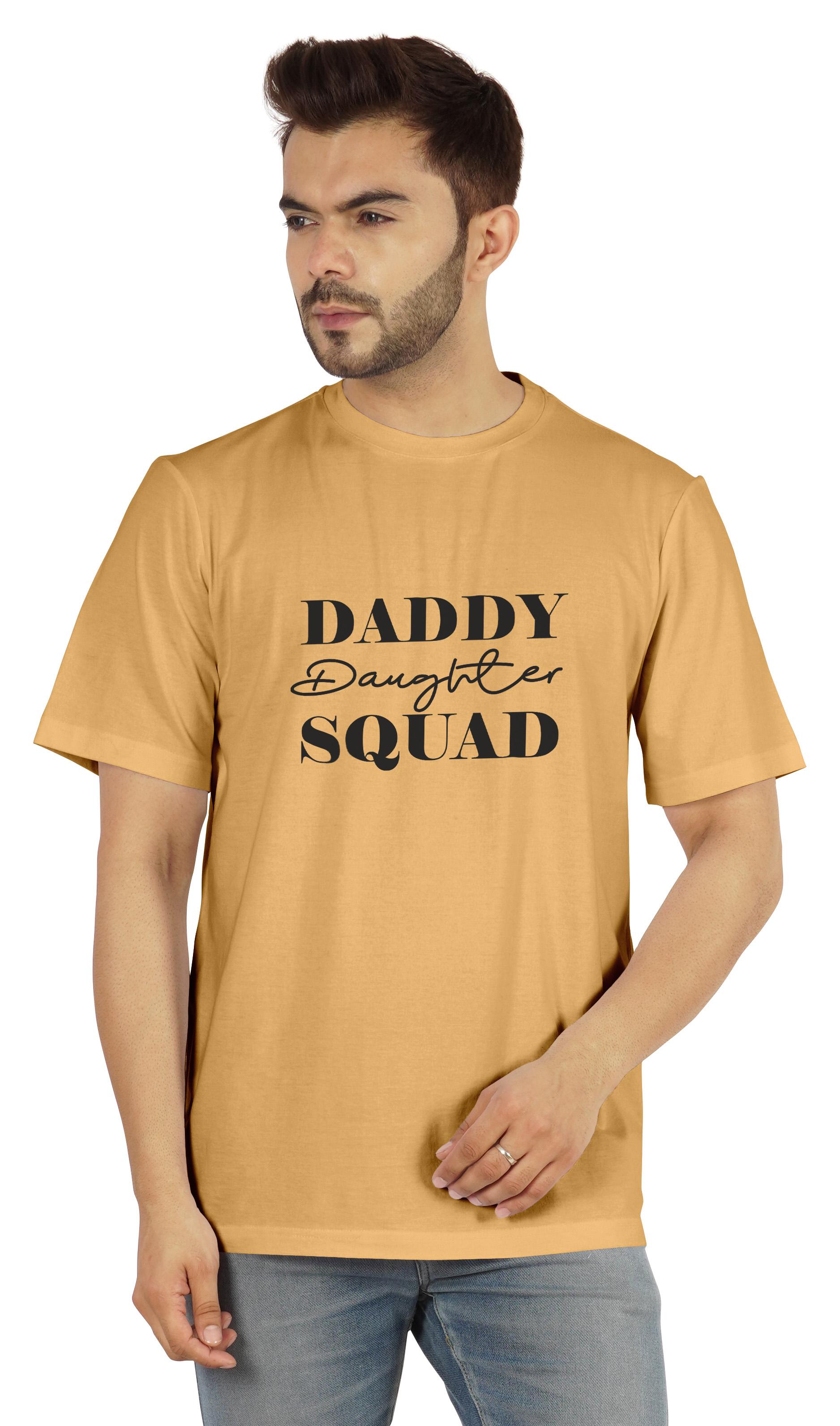 

Inkmeso Чоловіча футболка з графічним принтом татова донька команда футболка з круглим вирізом футболка для батьків XXL жовтий