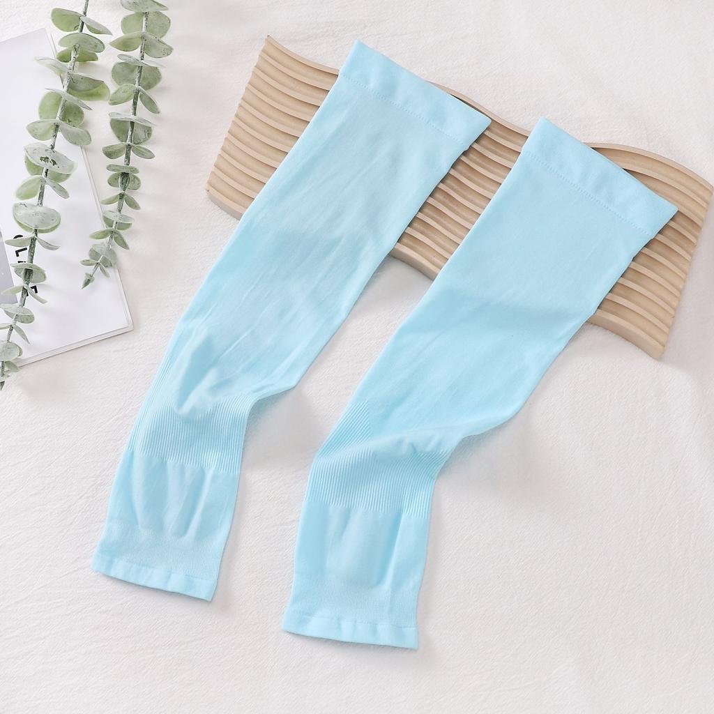Sports Ice Sleeves Ice Silk Sleeves Sunscreen Sleeves Outdoor Cycling Summer Sunscreen Solid Color Sleeves Gloves Ice Sleeves