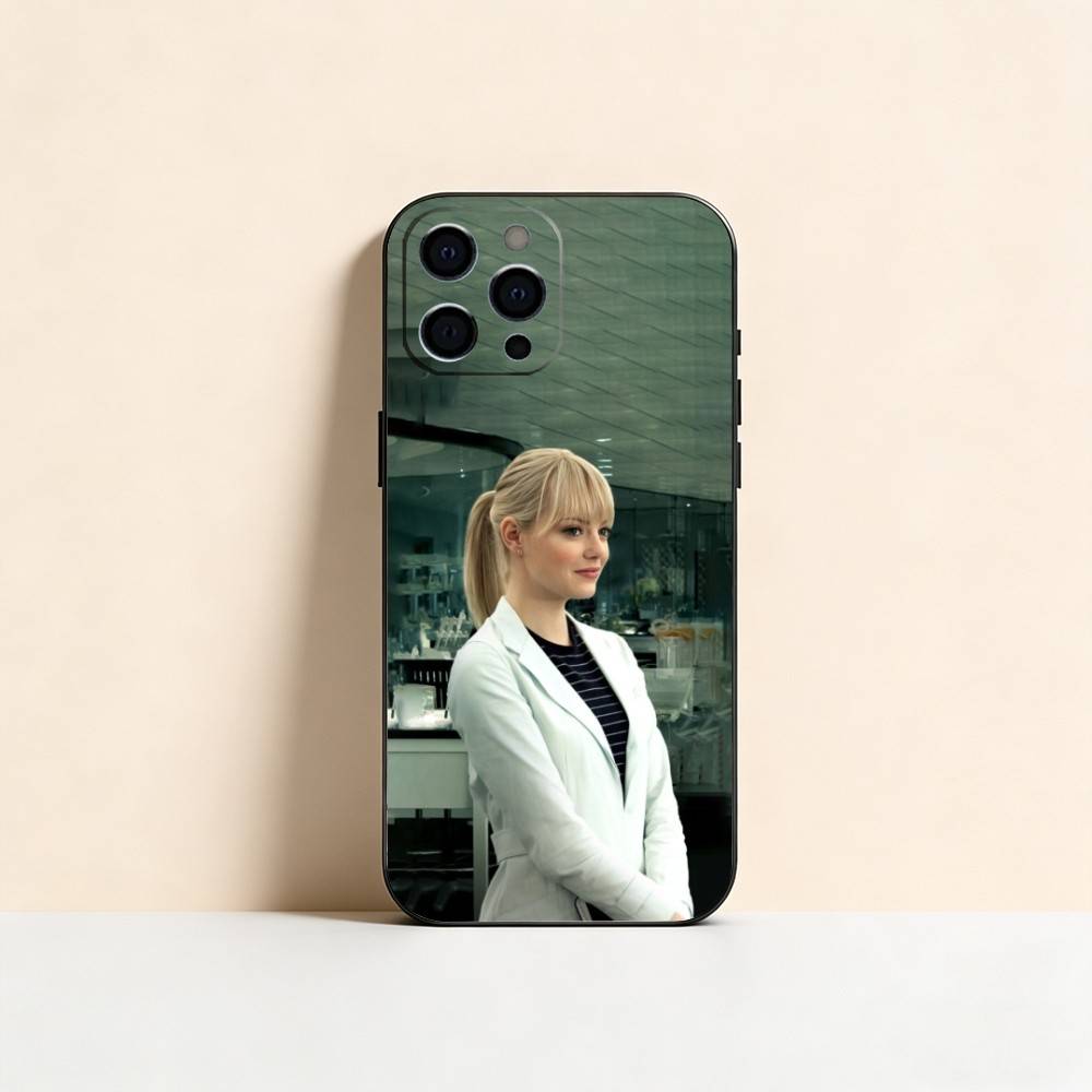 Emma Stone Phone Case For iPhone 17, 16,15,14,13,12,11 Plus,Pro Max, Others Soft Black Cover