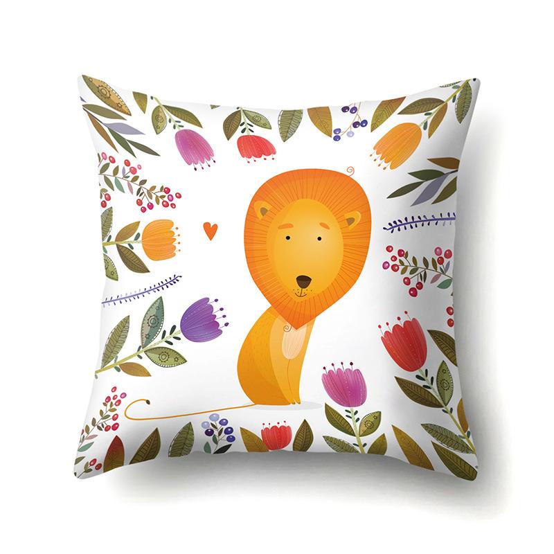 

Polyester Pillowcase Cartoon Animal Cat Rabbit Print Home Decoration Pillowcase Car Cushion Cover No pillow core