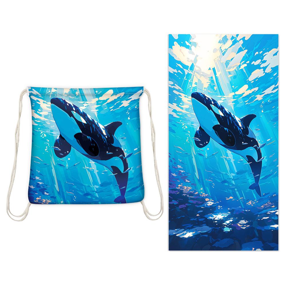 Hot Selling Beach Towel Printed Towel Portable With Storage Bag 80*60Cm Large Beach Towel Bath Towel Quick-Drying Towel