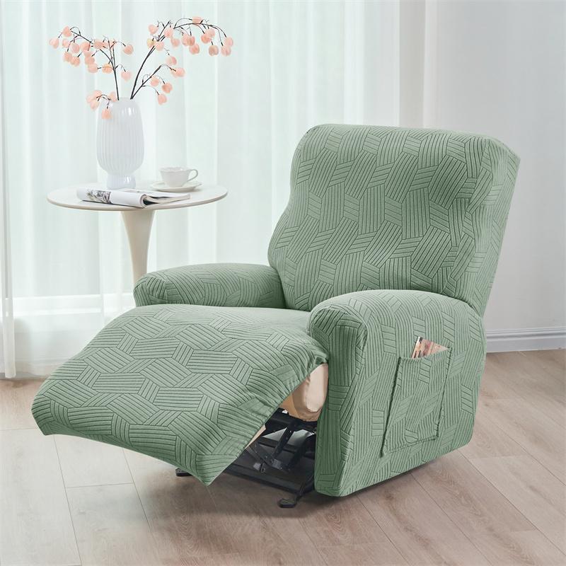 4Pcs/Set Nordic Recliner Sofa Cover Elastic 1 Seater Relax Armchair Cover Anti-Slip Single Couch Slipcover For Office Home Decor