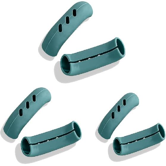 6Pcs 3 * 0.8'' Silicone Assist Handle Holder Grip, Cast Iron Skillet Handle Covers Heat Resistant, Non Slip Pot Grip Handle Sleeve, Hot Handle Holder