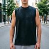 Men Workout Tank Top, Crew Neck Sleeveless T-Shirt, Retro Loose Fit Tank Top, Casual Summer Sports Tee for Gym Fitness Training