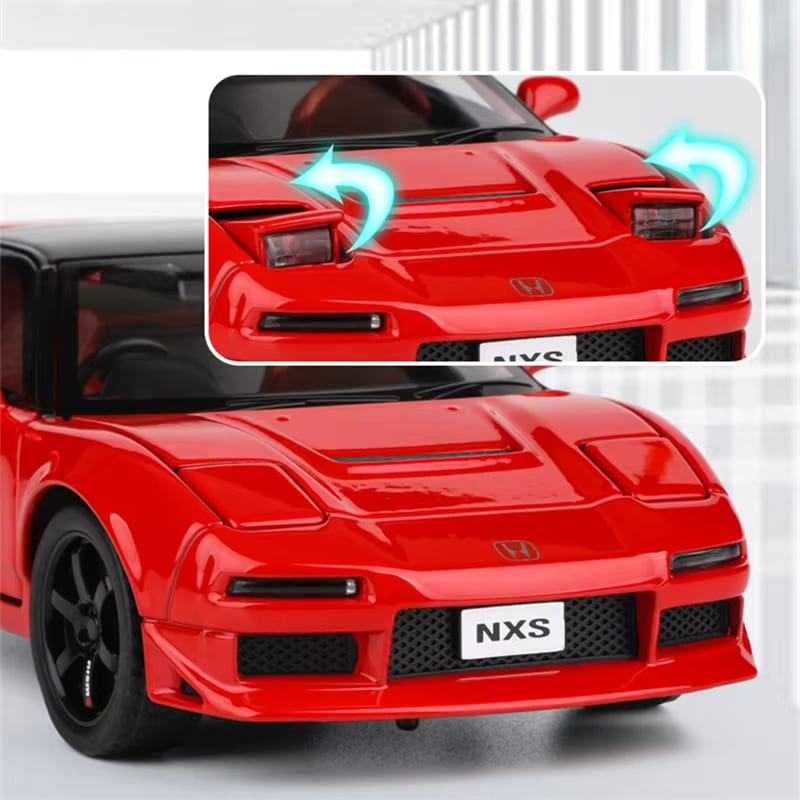 1:32 Honda NSX Slitinový sportovní vůz Model z tlakově litého kovu Autíčko Super Sportovní Model Simulace Zvuk a Světlo Natahování Dětská Hračka Dárek pro Chlapce