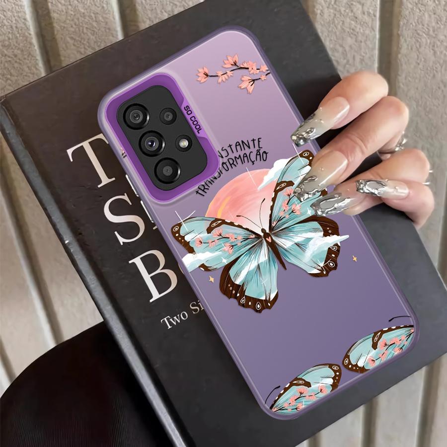 Case for Samsung Galaxy A10 A20 A71 A51 A52 A04 A05 A03 A56 A06 A07 A50 A72 A54 Back Phone Cover Creative Butterfly Art