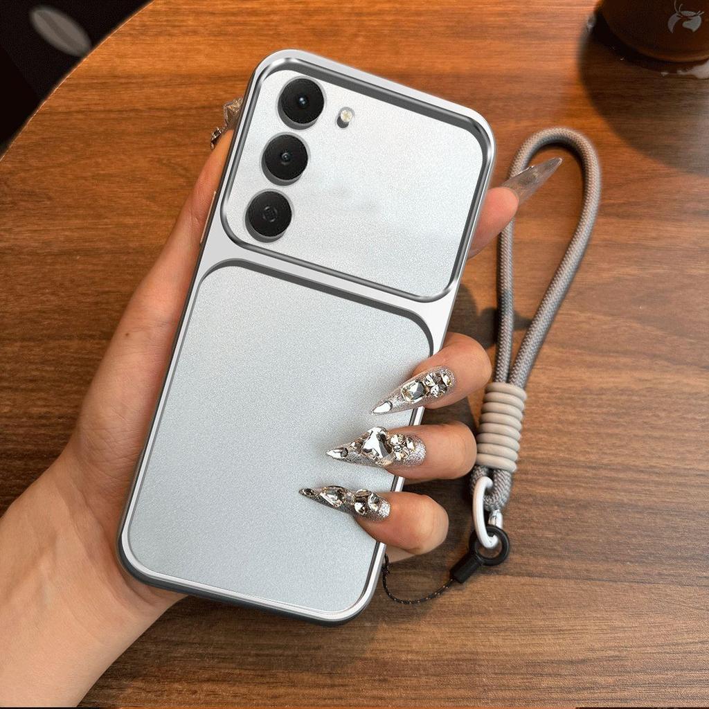 Luxury Big Window Phone Case with Lanyard for TECNO SPARK 40 Pro,Pro+ Premium Textured Casing