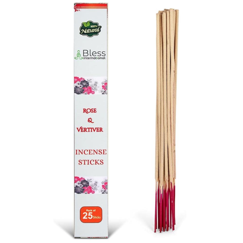 

Rose And Vertiver 100%-натуральные-ароматические-палочки-ручной-работы-пропитанные-органическими-химическими-веществами-для-очищения-расслабления-позитивного настроя 25 Sticks