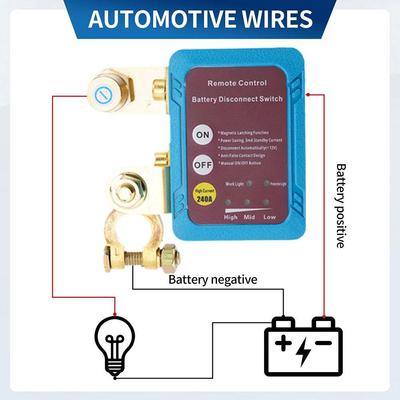 Interrupteur de déconnexion de batterie à distance 12V 240A Coupe-circuit Interrupteur d'arrêt automatique de l'alimentation Interrupteur à télécommande Pour Auto W5I2