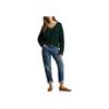 Polo Ralph Lauren Knit Cable V-Neck Long Sleeve Sweater Women sweater Dark-Green 211941579-002