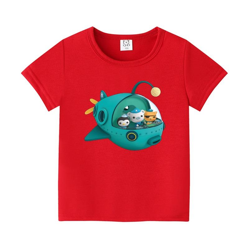 New Boy Girl Octonauts T-shirt Fashion Print Short Sleeve O-neck Boy's Funny Tee Top Gift For Kids Summer Clothing