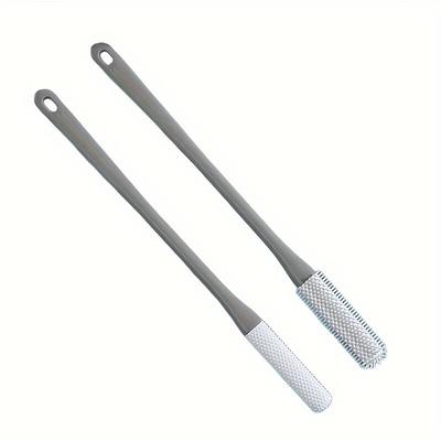 2-Pack Long Handled Toe Gaps Cleaning Brush Super Soft Silicone Foot Scrubber Exfoliating Brush Foot Wash Brush for Shower