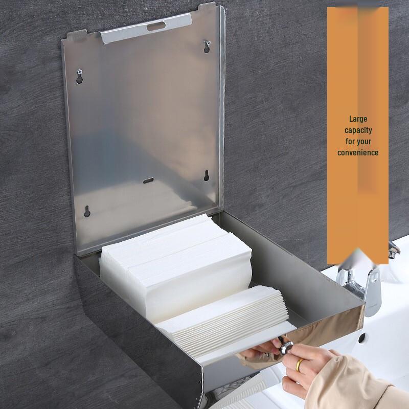 Stainless Steel Waterproof Tissue Box Holder for Bathroom