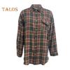 Women Shirt Lapel Long Sleeve Plaid Print Shirt with Flap Pocket Loose Fit Buttons Placket Mid-length Shirt