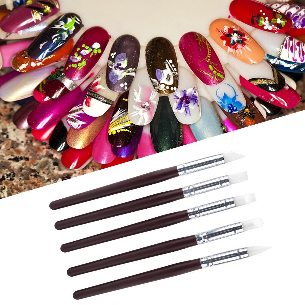 5pcs set Silicone Carving Art Pen Pottery Sculpture Clay Shaping Watercolor Painting DIY Tools