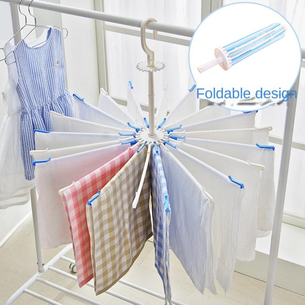 Plastic Umbrella Drying Rack 20-clip Diaper Hanging Clothes Hanger Clothes Towel Rack  for Home